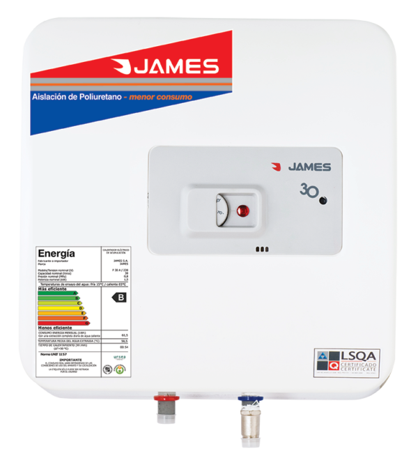 Calefón James 30 Lts Acero