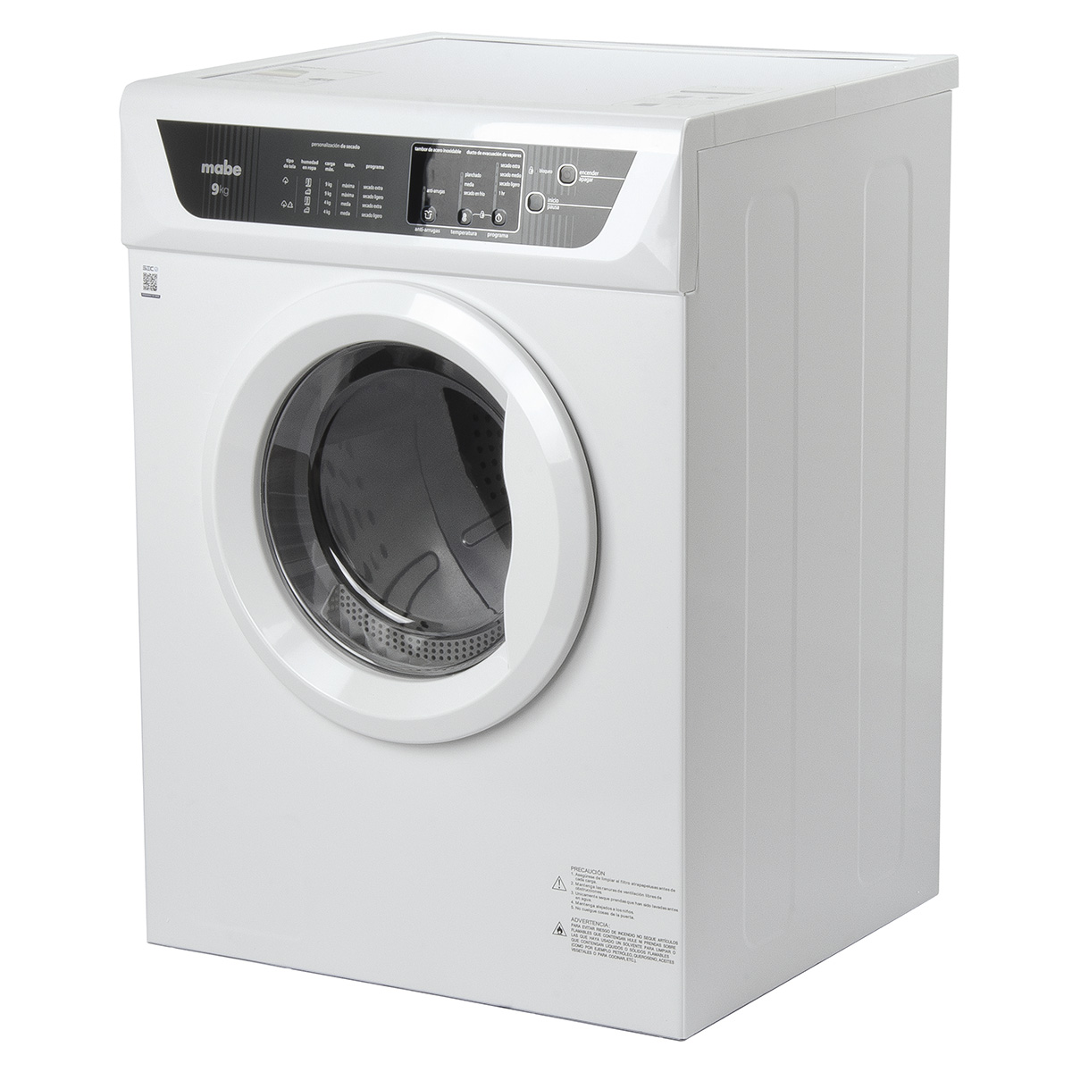 Secarropas Mabe 9 Kg 4 Programas Anti-Arrugas Tambor Inox