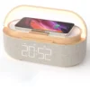 Parlante Bluetooth / Reloj Despertador Digital con Cargador Inalámbrico y Radio Luz - Imagen 2