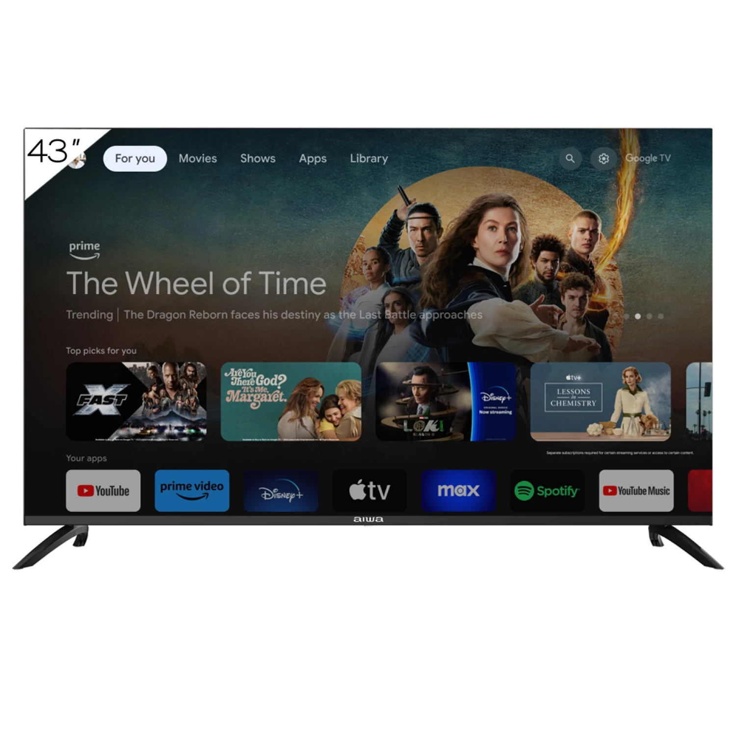 Smart TV 43'' Aiwa Google TV Full HD