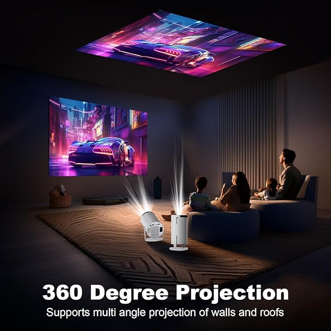 Proyector LED Ultra HD 4K HY300-A - Android 11, WiFi 6, Bluetooth 5.0, 200 ANSI Lúmenes - Imagen 3
