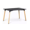 Juego De Comedor Eames Mesa Rectangular 120×80 + 4 Sillas – Negro - Imagen 3