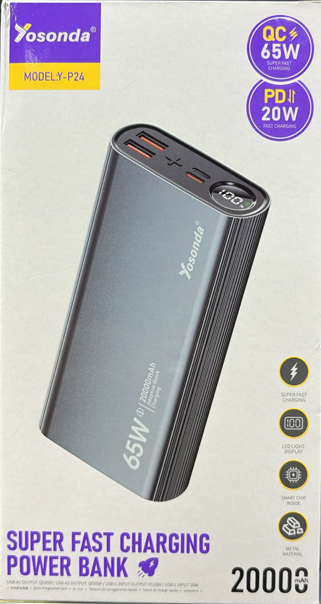 POWER BANK 65W 20000mAh
