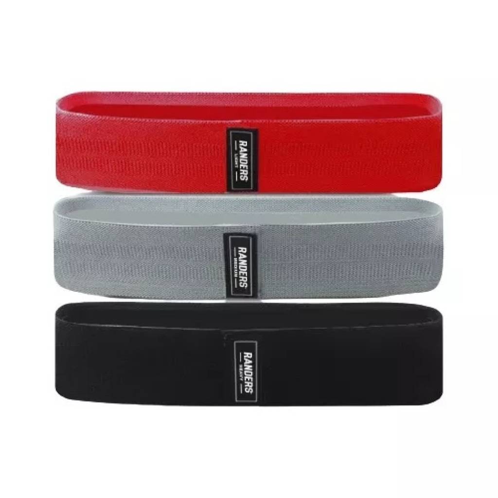 Set 3 Bandas Resistencia Circular Tela Elástica Yoga Randers