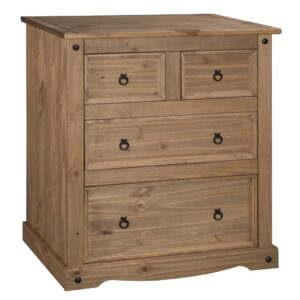 COMODA MEXICANA 4 CAJONES NATURAL