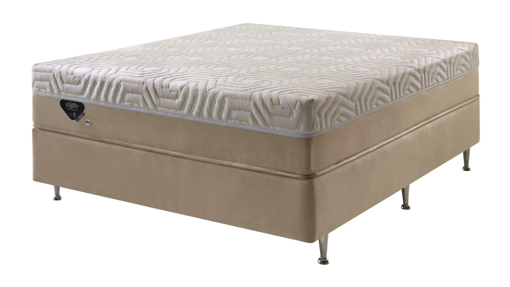 Conjunto Sommier Ecoflex Trium Latex Y Resorte 2 Plazas 138x188x30