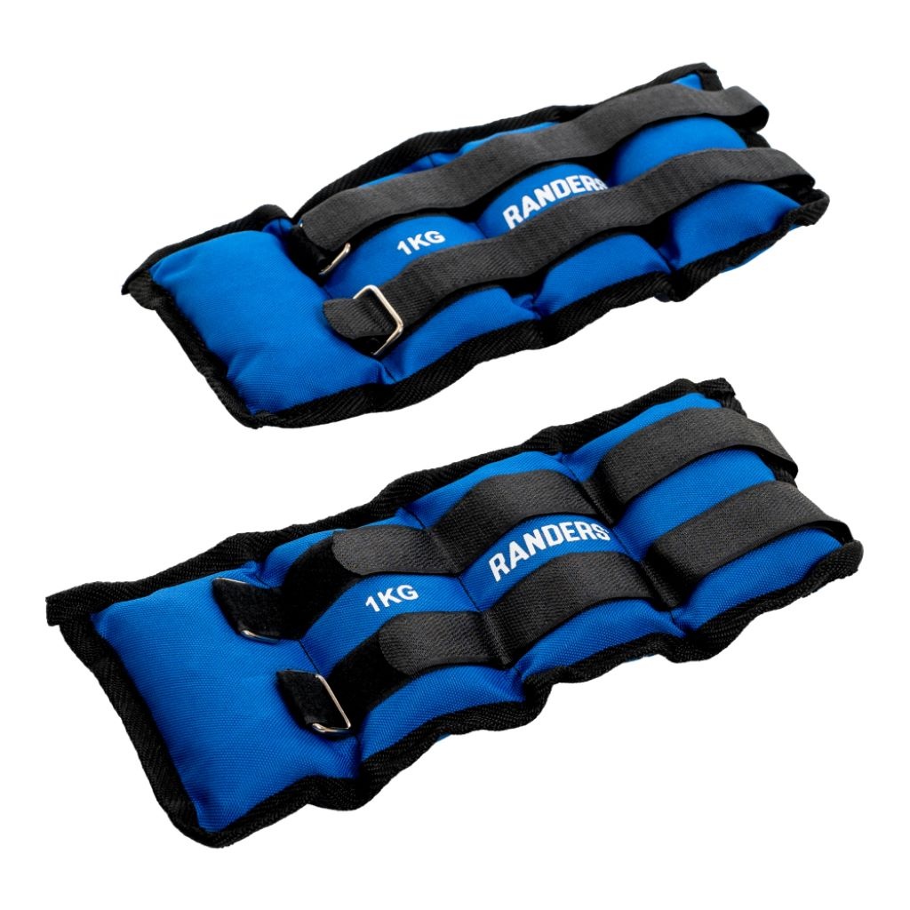 Par de Tobilleras con Peso 1Kg Azul Randers