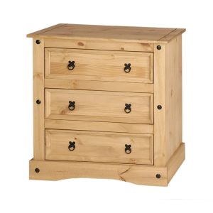 COMODA MEXICANA 3 CAJONES BLANCA