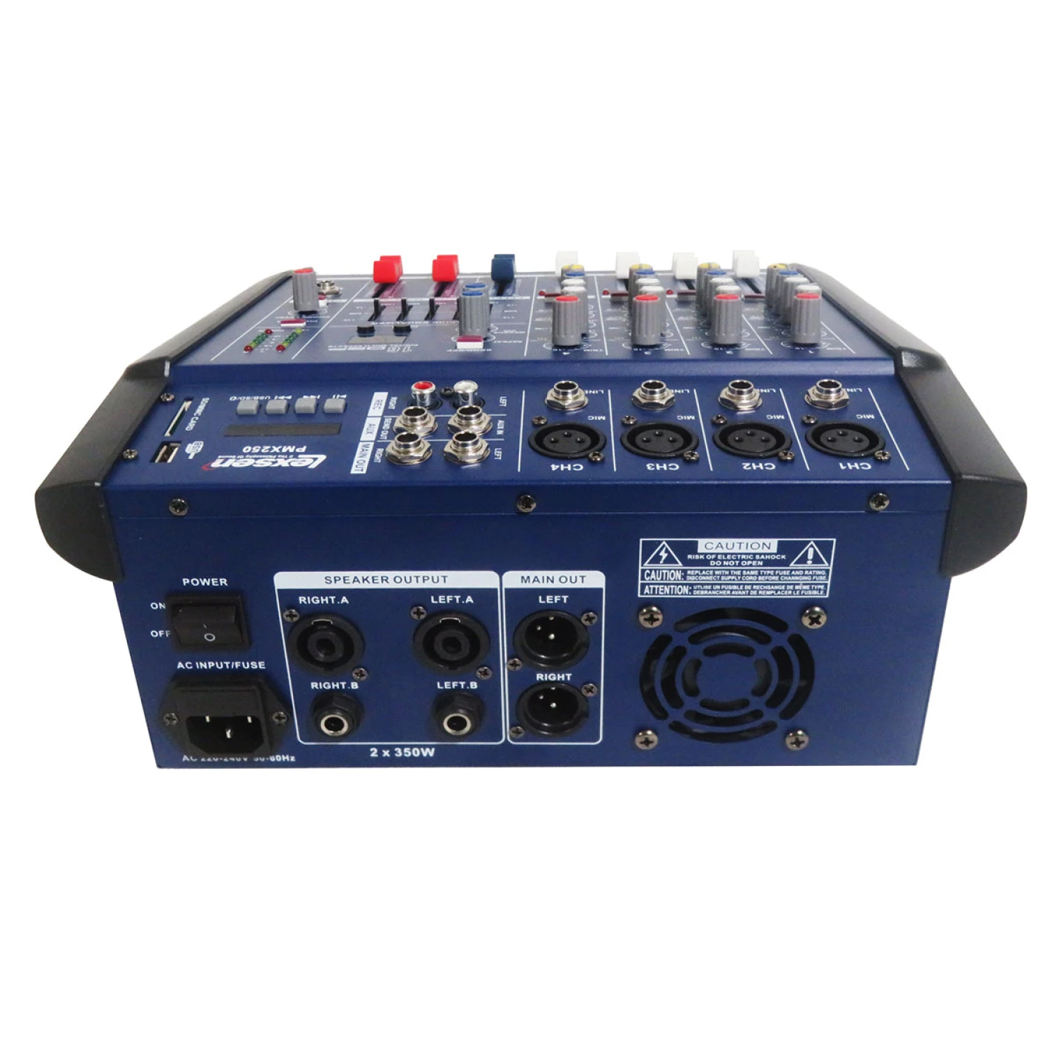 Mixer Potencia Lexsen Pmx250 250w 4 Canales - Imagen 2