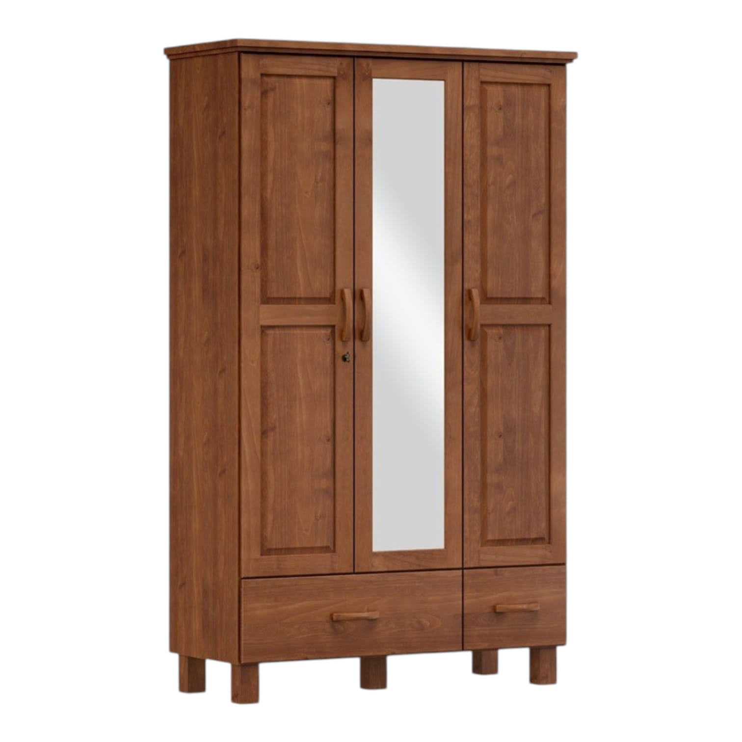 ROPERO BRONZE 3 PUERTAS 2 CAJONES IMBUIA 1141 C